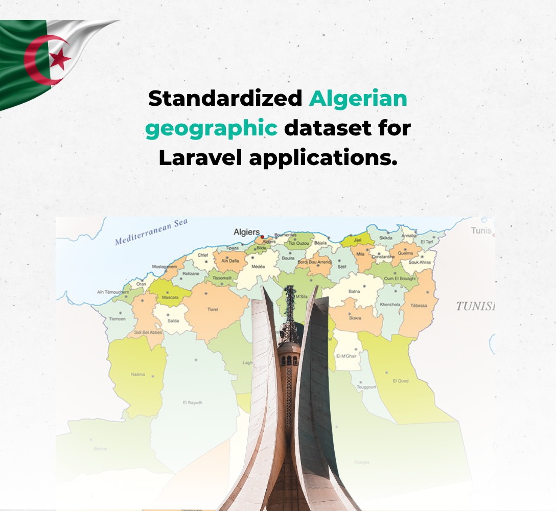 Standardized Algerian geographic dataset for Laravel applications.